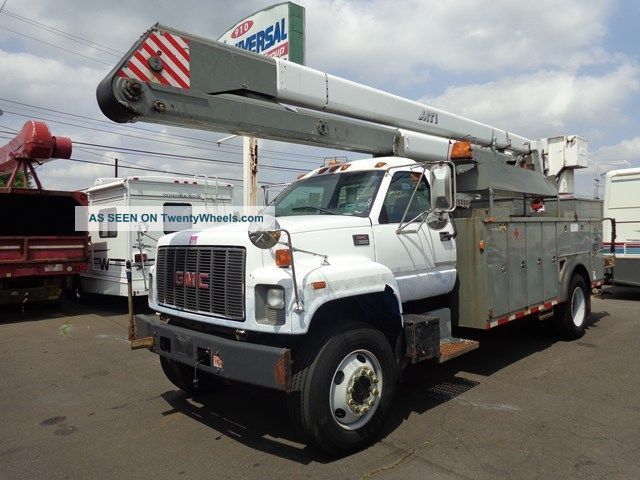 2001 Gmc 7500 55 ' Bucket Boom Truck Cat Diesel Bucket / Boom Trucks photo