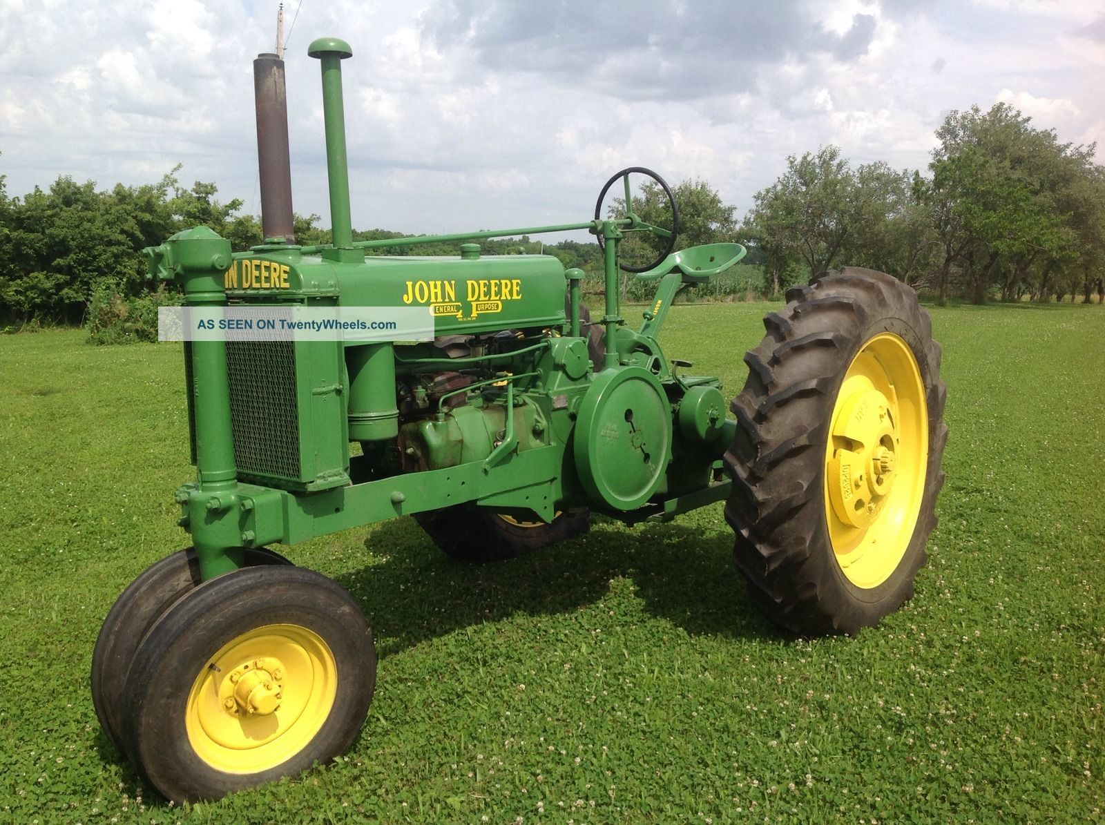 John Deere 1938 Unstyled G Tractor Low Radiator Serial Number Antique & Vintage Farm Equip photo