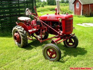 Antique 1941 Mccormick Ih International Harvester Farmall Model A Farm Tractor photo