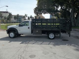 2006 Ford F450 Stakeside Flatbed W/liftgate Diesel Florida photo