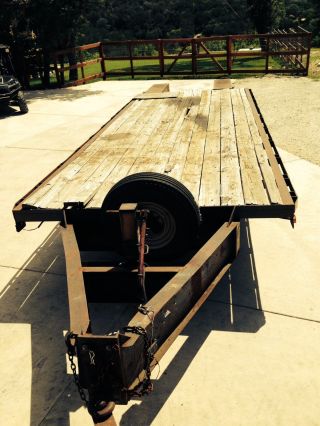 27 ' Tandem Axle Trailer 19foot Bed And 5 Foot Dovetail With Ramps photo