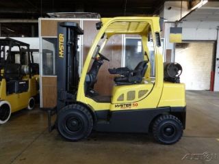 2007 Hyster H50ft 5000 Lb Capacity Forklift Lift Truck Solid Pneumatic Tires photo