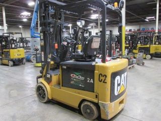 2011 Caterpillar E6000 Electric Forklift; 6k Lb Capacity; 100/236 Triple; W/batt photo
