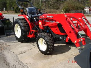 3520r Branson Tractor 4wd With Loader,  Good Seat,  3 Point Extensions Bumper photo