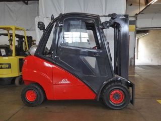 2006 Linde H35t 7000lb Pneumatic Forklift Truck Full Cab (heat,  Wipers,  Lights) photo