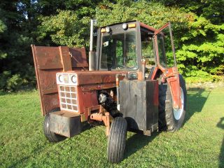 International 884 Tractor With Road Side 5ft Side Mower Ditch Cleaning Brush Hog photo