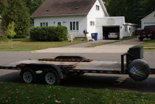 22ft Flatbed Trailer,  Fully Rebuilt,  Excellent Cond photo