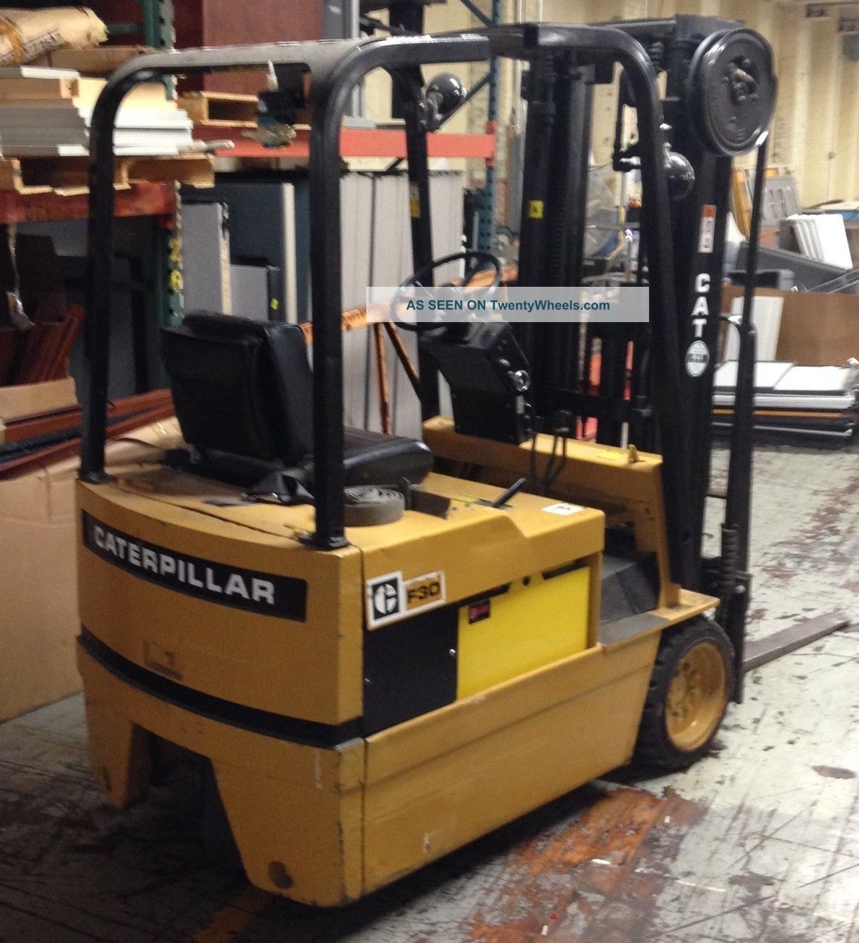 Forklift Caterpillar F30 Electric 36v 3000lbs (1339) 3 Wheel Cat Forklifts photo