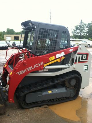 2014 Takeuchi Tl8 Skid Steer Only 19.  7 Hours,  Ac Heat Cab 2 Speed High Flow photo