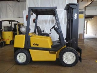 1997 Yale Glp070 7000lb Pneumatic Forklift Truck 3 Stage Mast Hi Lo photo