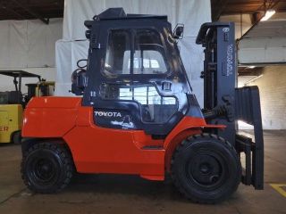 2007 Toyota 7fgu45 10000lb Pneumatic Lift Truck Full Cab With Heat Forklift photo