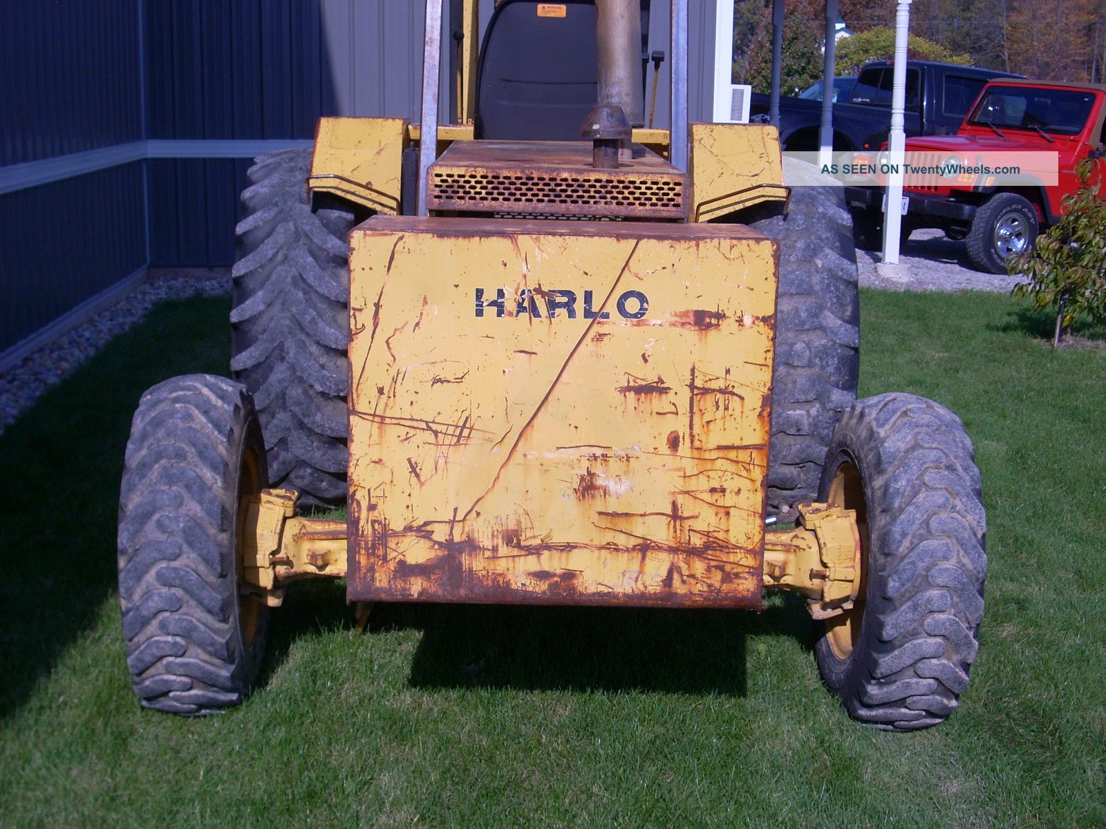 Harlo 456 4wd Diesel Forklift 28 ' Mast All Terrain 5000lb. Capacity 4x4