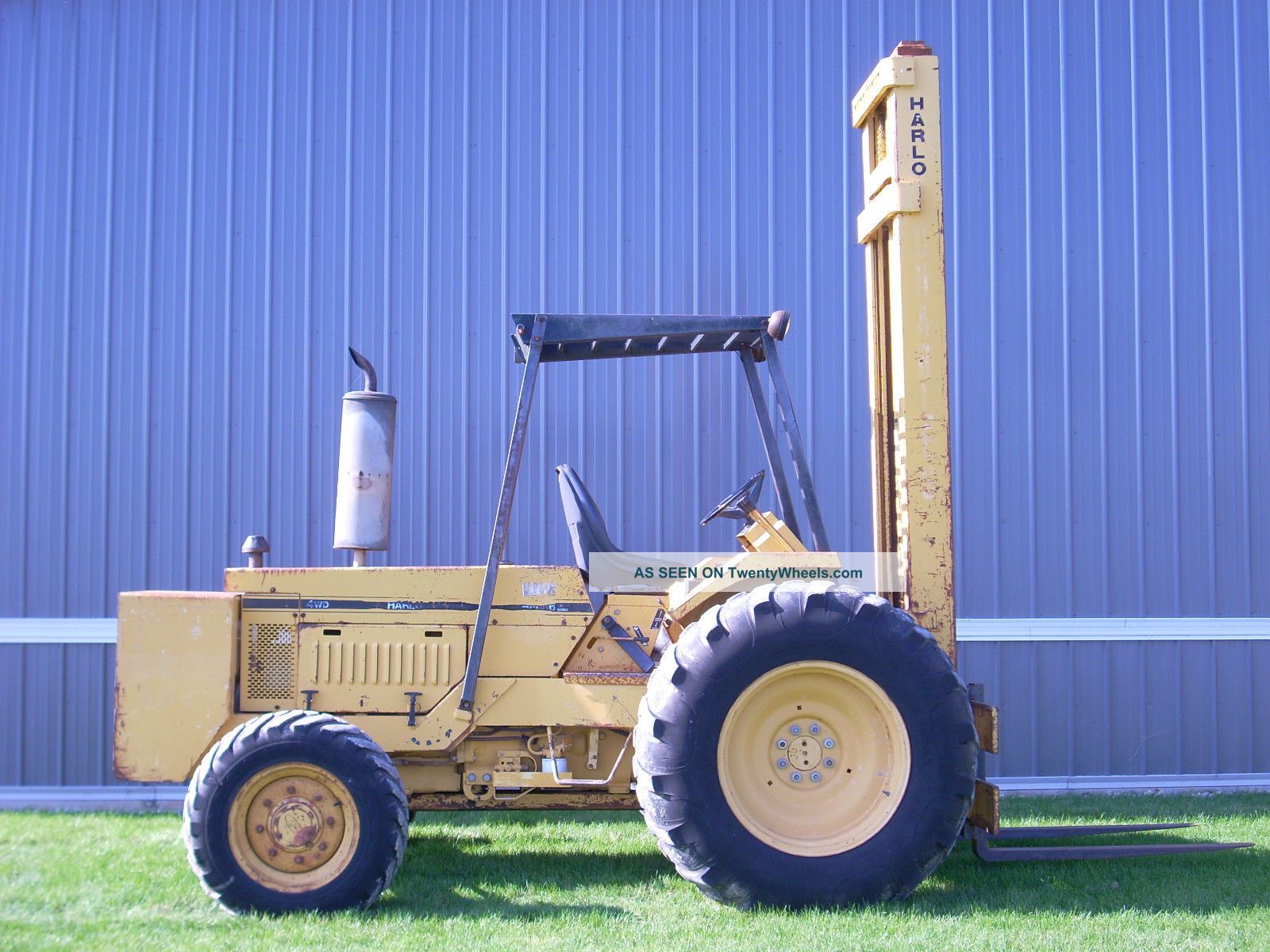 Harlo 456 4wd Diesel Forklift 28 ' Mast All Terrain 5000lb.  Capacity 4x4 Forklifts photo