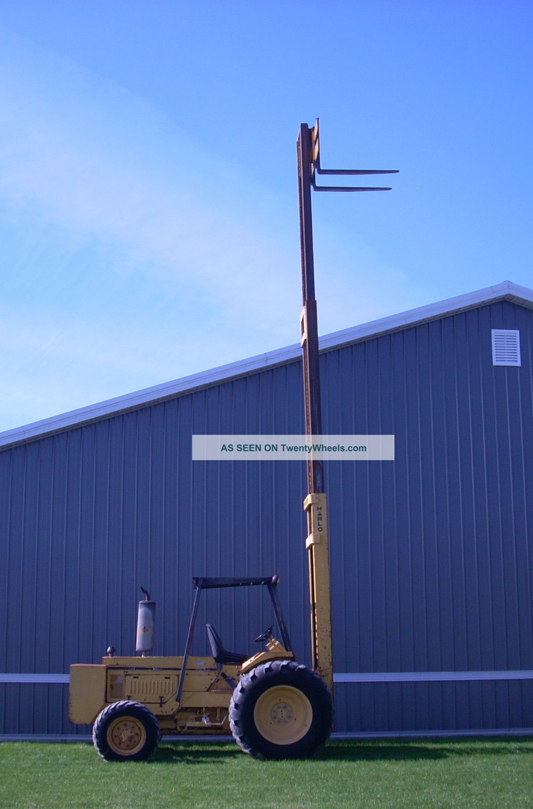 Harlo 456 4wd Diesel Forklift 28 ' Mast All Terrain 5000lb. Capacity 4x4