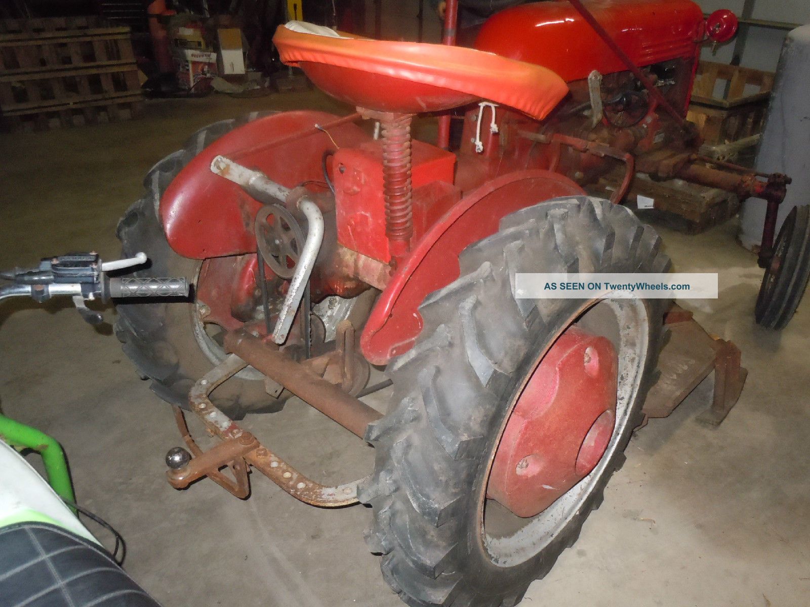 Vintage 1952 Farmall Cub Tractor With Woods Belly Mower And Snow