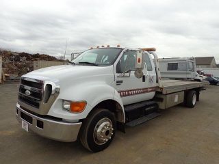 2006 Ford F650 Xlt Pro Loader Rollback Tow Truck Cat Diesel photo
