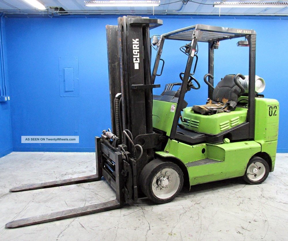 Clark 6000 - 7000 Lb Capacity Propane Forklift Gcs40 With Side Shift Forklifts photo