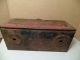 Old Embossed Fordson Tractor Tool Box,  Heavy Gauge Iron Antique & Vintage Farm Equip photo 2