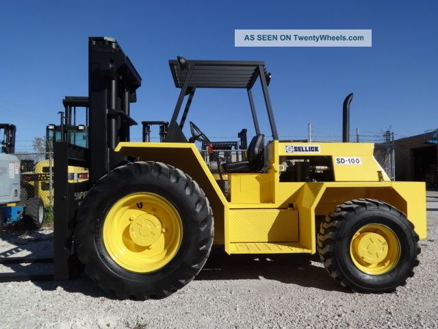 1998 Sellick Sd100 10000lb Pneumatic Diesel Lift Truck 48 