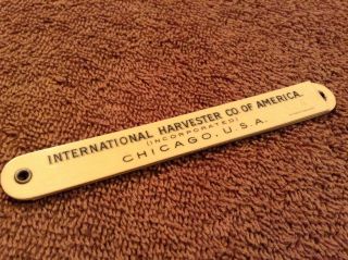 1906 International Harvester Co.  Chicago Celluloid Folding Calendar Ruler Rare photo