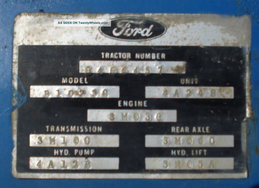 Ford tractor a2541 24554