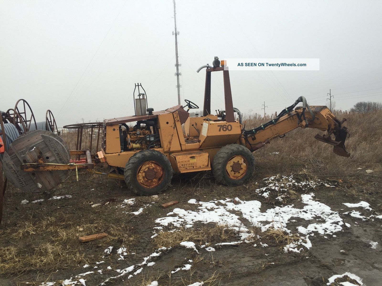 Case 760 Combo Vibratory Cable Plow And Reel Carrier Low Hrs. Trenchers - Riding photo