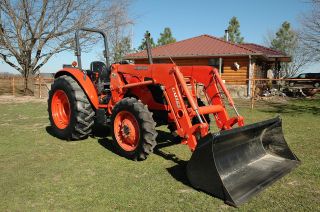 2007 Kubota M7040dt,  4x4,  W/loader & Bucket,  Open Ropes See Video photo