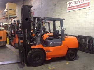 2010 Toyota Forklift - 11,  000 Pound Pneumatic Tired - Three Stage - Work Horse photo