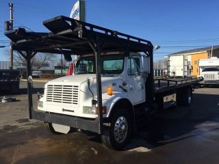 2001 International 4700 4 Cars Rollback Tow Truck photo
