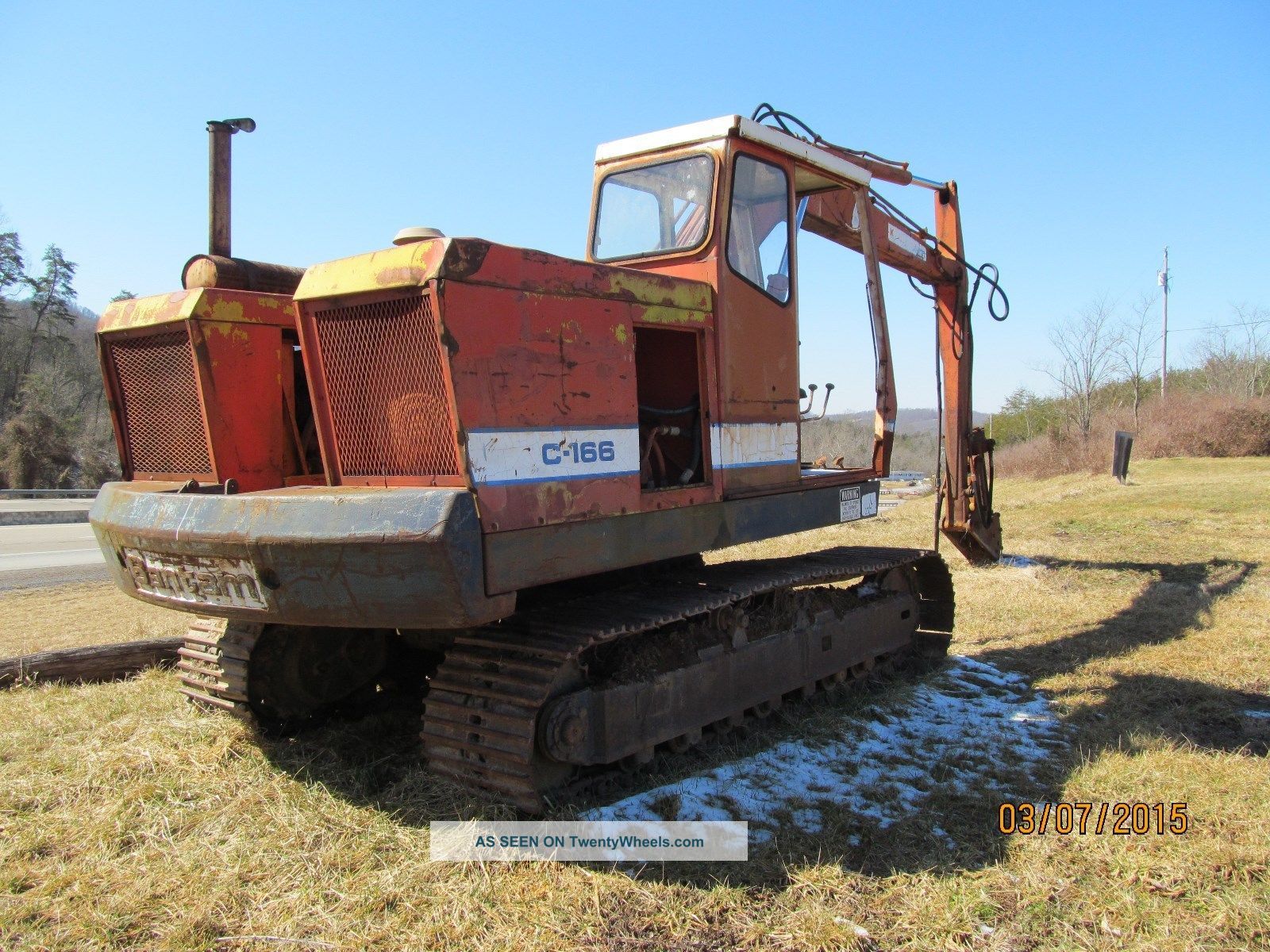 Excavator Trackhoe With Tramac Hydraulic Hammer