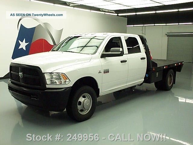 2012 Dodge Ram 3500 2012 4x4 Crew Diesel Dually Flatbed 33k Commercial Pickups photo