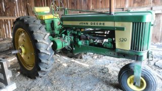 John Deere 520,  Row Crop,  Single Wheel,  Antique Tractor photo