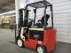 04 ' Nissan 5,  000 Lb.  Electric Forklift,  Three Stage,  Sideshift,  4 Way Hydraulics Forklifts photo 1