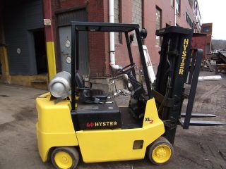 Forklift Hyster 6000 Triple Upright 182in Propane Lights 42in Forks Lift photo