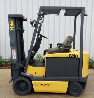 Yale Model Erc060gh (2006) 6000lbs Capacity Great 4 Wheel Electric Forklift photo