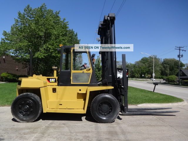 2002 Caterpillar Dp100 22000lb Dual Drive Pneumatic Forklift Diesel Lift Truck Forklifts photo