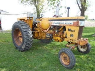 Mm Minneapolis Moline M670 Tractor,  3rd From Last Made photo