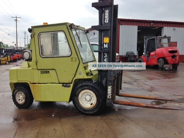 Clark Pneumatic 10000 Lb C500y100 Full Cab All Forklift Lift Truck Forklifts photo