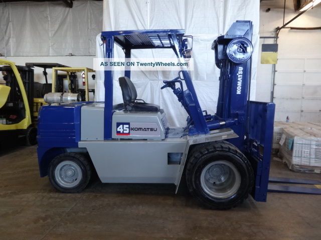 2000 Komatsu Fd45t - 5 10000lb Dual Pneumatic Lift Truck Diesel Forklift Forklifts photo