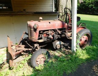 1950s International Farmall Mccormick Cub Tractor With Blade And Mott Mower photo