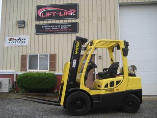 Hyster,  2010,  H60ft,  6000 Lbs.  Solid Pneumatic Tire Forklift,  Gm Vortec Motor photo