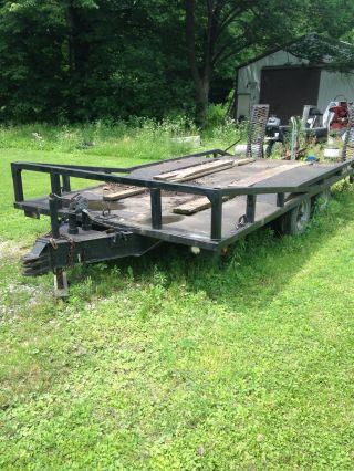 Deckover Pin Hitch Bumper Pull Implement Utility Toy Hauler Trailer No Title Il photo