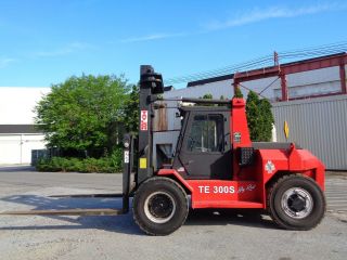 Taylor Te - 300s 30,  000 Lbs Pneumatic Forklift Lift Truck - Diesel - 8ft Forks photo