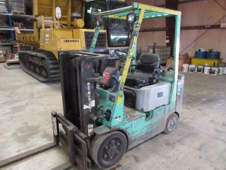 Mitsubishi Fgc20,  Forklift,  Solid Tires,  4,  000 Lbs.  Cap.  Propane Powered photo