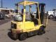 Hyster Forklift Year 2001 Three Stage Mast Side - Shift Solid Tires Forklifts photo 4