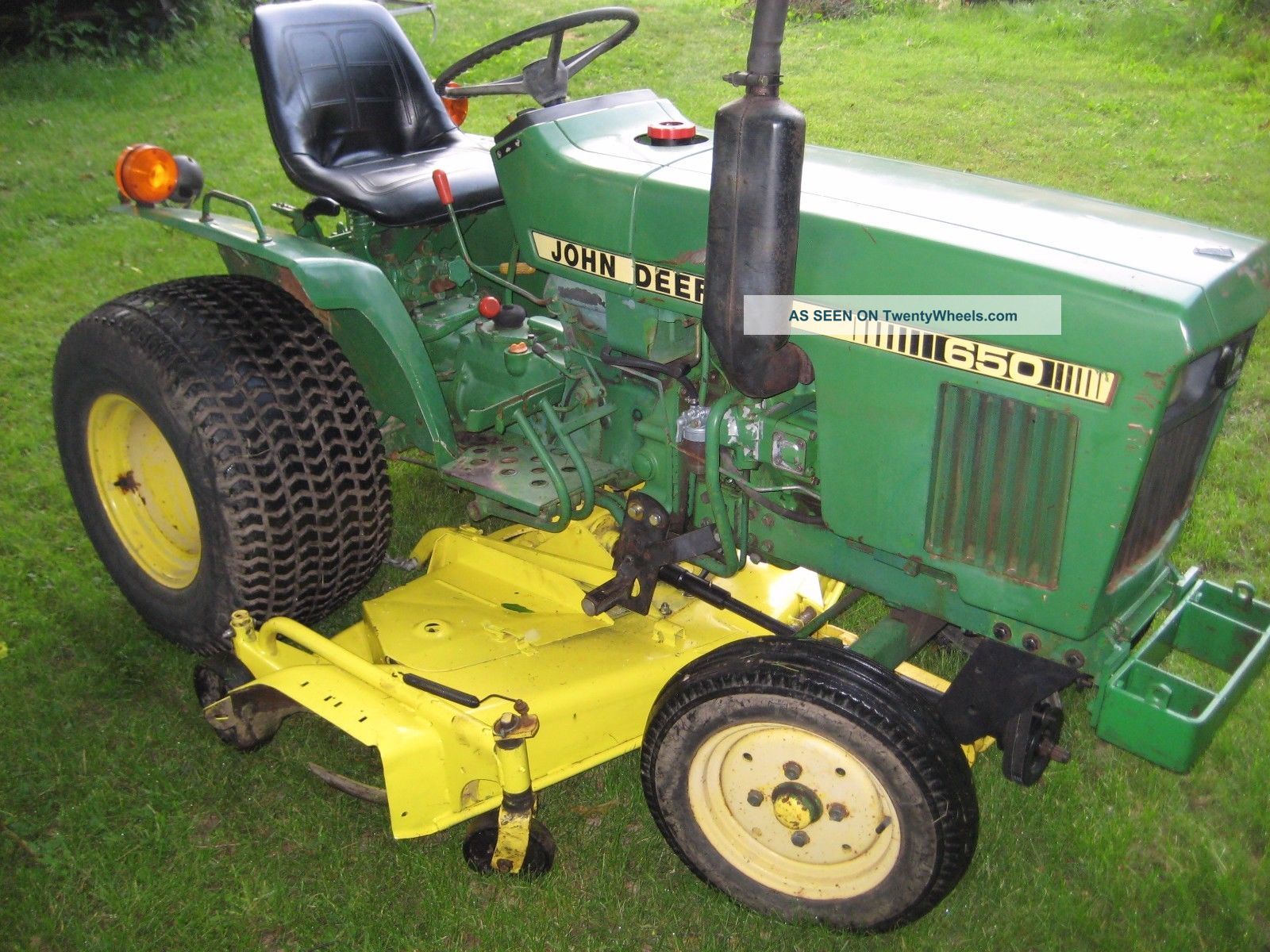 John Deere 650 Diesel Tractor With 160 Mower Dual Pto 3 Point Hitch
