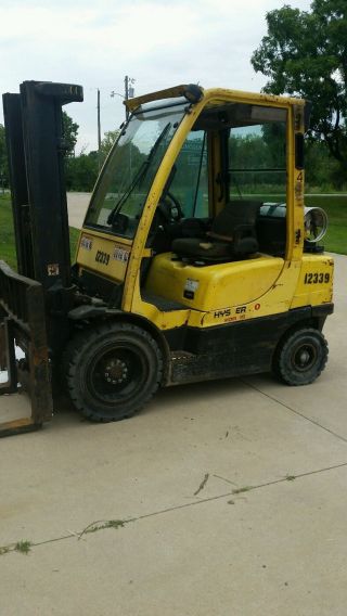 2006 Hyster 50 Forklift 5k Lb Lift Truck Fortis 3 Stage Side Shift Pneumatic Cab photo