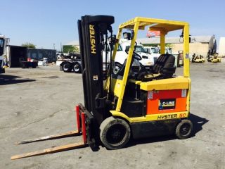 2000 Hyster Electric 4 Wheel Sit Down Forklift Quad Mast Side - Shifter 240 ' Lift photo
