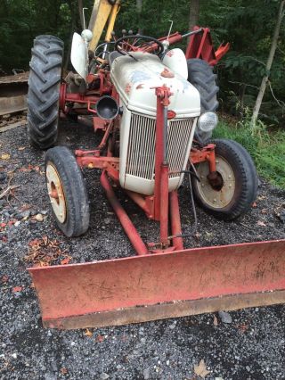 Ford 8n Tractor With Backhoe,  Sherman Hi - Lo Range,  Dozer Plow,  Wheel Weights photo