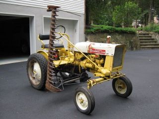 Ih International Cub Tractor With Sicke Mower - Christmas Tree Farm Find photo